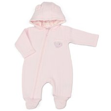 M15951: Baby Girls Quilted Pramsuit (0-9 Months)